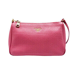 Prada Vitello Daino pink pebbled leather shoulder bag